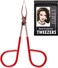 Professional Salon TWEEZERS with Easy Scissor Handle, The BEST PRECISION EYEBROW TWEEZERS Men/Women, PORTABLE, Pinzas Para Cejas, Ingrown Hair, Blackhead; Purple MADE IN MEXICO (Red-Berry)