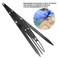 Eyebrow Ruler Microblading Tattoo Eyebrow Ruler Positioning Measurement Tattoo Calipers Eyebrow Measure Tool Golden Ratio Makeup Symmetrical Tool Accessory(black)
