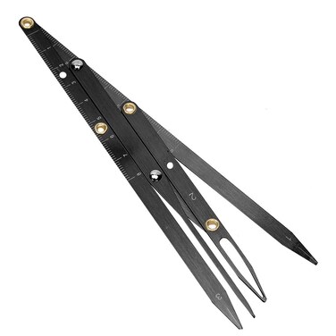 Eyebrow Ruler Microblading Tattoo Eyebrow Ruler Positioning Measurement Tattoo Calipers Eyebrow Measure Tool Golden Ratio Makeup Symmetrical Tool Accessory(black)