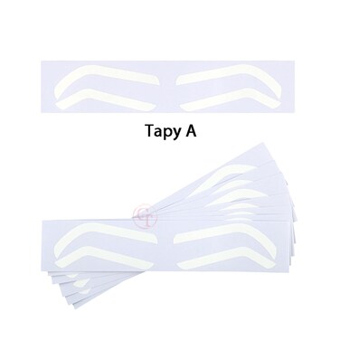 24pairs Disposable Brow Shaping Guide for Airbrush Brow Shape Tape Microblading Eyebrow Auxiliary Stencil Sticker Makeup Tool (Type A)