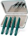 Stainless Steel Tweezers for Facial Hair Chin Hair and Eyebrows Plucker with Mirror Case (Green)
