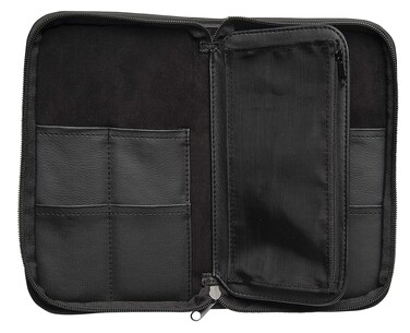 Zip Shear and Tool Carrying Case for Stylists and Barbers, Holds up to 8 Shears, Combs, Razors, and Tools, Padded Shear Storage with Bonus Accessory Compartment, Black