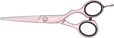 Jaguar Shears White Line PASTELL PLUS ROSE 5.5 Inch Professional, Steel Hair Cutting &amp; Trimming Scissors for Salon Stylists, Beauticians, Hairdressers and Barbers, Offset Design, Made in Germany