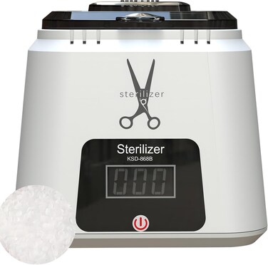 Nail Tool Sterilizer High-Temperature Nail Sterilizer Portable For Metal Nail Art Tools Dental Tool Sterilizer with Glass Beads Sterilizer High Temperature For Manicure Salon