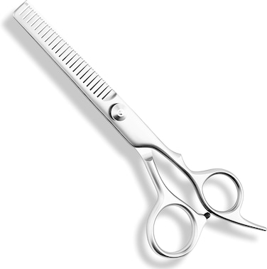 6 Inch Hair Thinning Scissors Cutting Teeth Shears Professional Barber Hairdressing Texturizing Salon Razor Edge Scissor Stainless Steel - Black