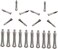 20Pcs hair Stainless steel Tail nail hairdressing shear finger rest Refer to scissor part finger rest for salon major dedicated decorate tool replace