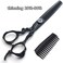 6/7/8/9-inch professional hair clipper set, stainless steel sharp hair clippers, hairdresser specific scissor(6 inches, 2 pieces-E)