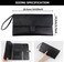 FERCAISH Salon Scissors Storage Bag, Black Leather Scissors Holder Pouch Cases - Multifunctional Clutch Bag Barber Salon Scissors Cases, Salon Tools Holster Bag for Stylist Barber Hairdressers