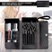 FERCAISH Salon Scissors Storage Bag, Black Leather Scissors Holder Pouch Cases - Multifunctional Clutch Bag Barber Salon Scissors Cases, Salon Tools Holster Bag for Stylist Barber Hairdressers