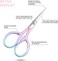 Personal Care Professional Beauty Tools (pink) Small scissors Facial hair removal and ear, nose and eyebrow, beard trimming Stainless steel fine straight head scissors