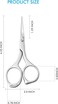 LIVINGO Nail Scissors - Precision Grooming Sharp Blade Pointed Tip Manicure Cuticle Trimming Fingernails, Toenails, Stainless Steel
