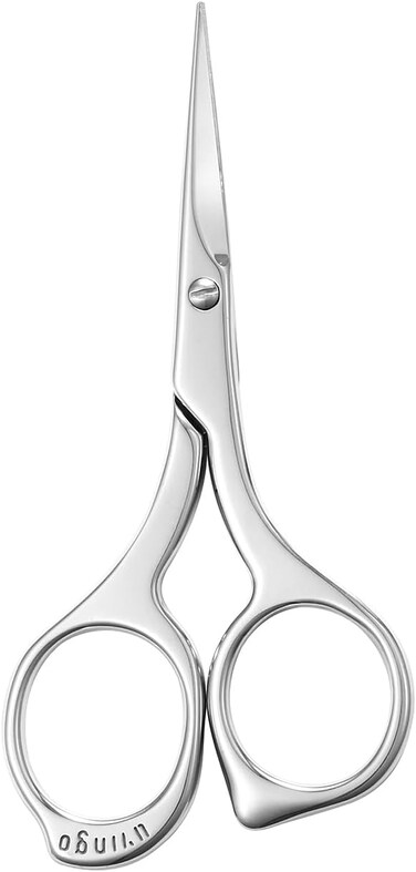 LIVINGO Nail Scissors - Precision Grooming Sharp Blade Pointed Tip Manicure Cuticle Trimming Fingernails, Toenails, Stainless Steel