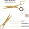 Modern Hair Shears - 6.5 Inch Cutting Scissors Premium with Leather Case and cushioned grips Attractive Razor Edge Blade Professional for Women Men, Gold