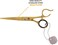 Modern Hair Shears - 6.5 Inch Cutting Scissors Premium with Leather Case and cushioned grips Attractive Razor Edge Blade Professional for Women Men, Gold