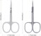 2pcs Cuticle Scissors, Extra Fine Straight/Curved Blade Scissors for Eyebrow Eyelash Nails Multi-Purposed Fine Small Scissors for Manicure Pedicure Beauty Grooming