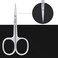 2pcs Cuticle Scissors, Extra Fine Straight/Curved Blade Scissors for Eyebrow Eyelash Nails Multi-Purposed Fine Small Scissors for Manicure Pedicure Beauty Grooming