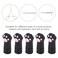5pcs Cuticle Scissors Cover Protector, Cat Shape Silicone Cuticle Trimmer Protective Sleeve for Nail Toenails Nipper Trimmer Tweezers(Black)