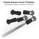 5pcs Cuticle Scissors Cover Protector, Cat Shape Silicone Cuticle Trimmer Protective Sleeve for Nail Toenails Nipper Trimmer Tweezers(Black)