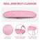 AORAEM Nail Arm Rest, Microfiber Leather Manicure Hand Pillow Professional Nail Rest Cushion Table Desk Station for Salon Use (Pink)