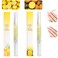 Meschett 2PCS Cuticle Oil Pens for Nail Care,Cuticle Revitalizer Oil Pen with Soft Brush,Cuticle Oil to Prevent Nail Cracking and Dry (Pineapple &amp; Lemon Flavor)