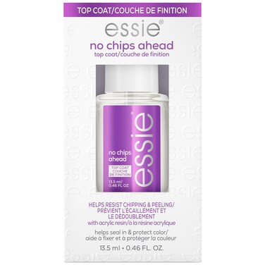 essie Nail Care, 8-Free Vegan, No Chips Ahead Top Coat, chip-resistant nail polish, 0.46 fl oz
