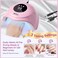 UV LED Nail Lamp, 72W Nail Dryer for Gel Polish with 24 LED Beads 3 Timer Setting, Professional Nail Light UV Nail Lamp for Gel Nails with Auto Sensor&amp; LCD Screen