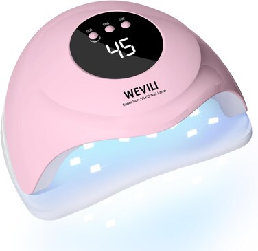 UV LED Nail Lamp, 72W Nail Dryer for Gel Polish with 24 LED Beads 3 Timer Setting, Professional Nail Light UV Nail Lamp for Gel Nails with Auto Sensor&amp; LCD Screen