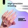 Beetles Gel Polish Nail Art Brushes Set - 6 Pcs, Gray, Wood Alloy Handle, Wood Head, Dotting Pen, Salon &amp; DIY Nail Art, Valentines Day Gifts for Her