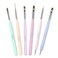 Beetles Gel Polish Nail Art Brushes Set - 6 Pcs, Gray, Wood Alloy Handle, Wood Head, Dotting Pen, Salon &amp; DIY Nail Art, Valentines Day Gifts for Her