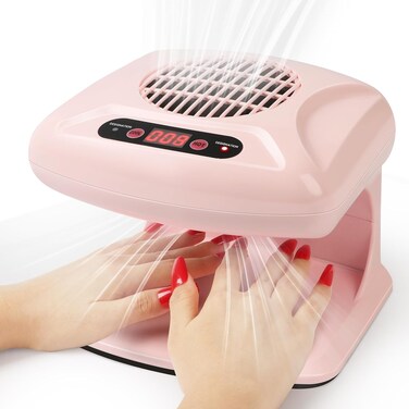 SAVILAND Professional Nail Dryer: 300W Quick Drying Nail Dryer for Regular Polish Acrylic Dip Powder Nail Dehydrator Primer Nail Polish Dryer Fan with Hot &amp; Cold Air Must Have Nail Tech Supplies