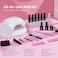 Beetles Gel Nail Polish Kit with Uv Light 48W Led Nail Lamp 6 Colors Nude Gray Pink Gel Polish Starter Kit Manicure Soak off Led Salon DIY Home Gift for Women