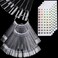100PCS Nail Color Swatch Sticks with Number Stickers, Clear Square Nail Sample Sticks, Nail Art Display, Fan Shaped Practice Nail Tips with Ring, Nail Polish Color Chart, Nail Salon Supplies