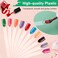 AHIER 50 PCS Transparent Nail Swatches Sticks, Fan-shaped Nail Art Tips, Nail Polish Display Board Practice Sticks with Metal Screw Holder