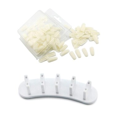 KADS 1set Nail Practice Stand Nail Training Holder + 100pcs Practice Nail Tips Salon Manicure Nail Art Beauty Tools