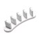 3pcs False Nail Art Tips Practice Display Stand Tool with 10 pcs False Nail Tips for Gel Nail Polish DIY Nail Training Tools (White)