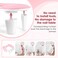Arm Rest for Nails Tech - U-shaped Manicure Nail Hand Rest Pillow Cushion, Big Microfiber Leather Nail Arm Rest Stand for Acrylic Nail Art Tech (Pink)