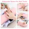 ANGNYA Nail Arm Rest for Nails Tech, Foldable Hand Stand for Nail Tech with PVC Table Mat Microfiber Leather Nail Arm Rest with Bracket Manicure Arm Rest for Nail Salon Technician (Pink)