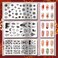 PandaHall Winter Christmas Nail Art Plates 3pcs DIY Nail Art Templates Reusable Template Design Tool