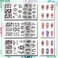 PH PandaHall 3pcs Gothic Skull Nail Stamper, 58 Patterns Horror Skeleton Flower Nail Stamping Plate Nail Art Stencils Stainless Steel Nail Image Plates for Nail Design Print Manicure Salon Halloween