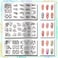 PH PandaHall 3pcs Feather Nail Stamp Plates, 55 Patterns Feather Flower Butterfly Nail Stamper Plant Nail Art Stencils Stainless Steel Nail Image Plates for Nail Art Design Manicure Salon