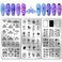 PH PandaHall 3pcs Tarot Nail Art Stamping Plate, 63 Pattern Fantasy Moth Nail Stamper Fantasy Elements Nail Stamping Plate Print Nail Stencils Stainless Steel Nail Image Plates for Nail Art Design