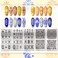 PH PandaHall 5pcs Mosaic Tile Pattern Nail Art Templates, Kaleidoscope Stamping Plate 52 Patterns Plant Flower Nail Art Stencils Stainless Steel Plates for Nail Design Print Manicure Salon