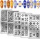 PH PandaHall 5pcs Mosaic Tile Pattern Nail Art Templates, Kaleidoscope Stamping Plate 52 Patterns Plant Flower Nail Art Stencils Stainless Steel Plates for Nail Design Print Manicure Salon
