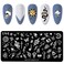 NICENEEDED Punk Style Nail Art Stamping Template, Tarot Cross Snake Butterfly Image Nail Plates Nail Supplies, 1Pc Mix Pattern Vintage Nail Templates for Printing Stencil Tools