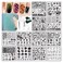 VNC 15Pcs Nail Stamping Plates Set 12pcs Nail Plates 1 nail art stamper 1scraper 1storage bag Nail Art plate Template Image Plate Stencil Set