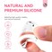 Saviland French Tip Nail Stamp - 4PCS Nail Art Stamper Kit Clear Silicone Nail Stamping Long &amp; Short Jelly Stamper for Nails with Scrapers Nail Stamper Kit for French Manicure Home DIY Nail Art Salon
