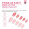Saviland French Tip Nail Stamp - 4PCS Nail Art Stamper Kit Clear Silicone Nail Stamping Long &amp; Short Jelly Stamper for Nails with Scrapers Nail Stamper Kit for French Manicure Home DIY Nail Art Salon