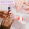 BQAN 200 Pcs Nail Swatch Sticks with Ring, Nails Art Display Nail Swatch Sticks   Nail Practice Sticks for Home or Salon Use, 4 Pack Number Stickers