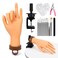 Yokilly Acrylic Nail Practice Hand - Bendable Soft, Flexible Plastic, Fake Mannequin Training Hand with Clamp Holder