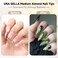 UNA GELLA Almond Shape Nail Tips Half Cover 216pcs Medium Almond Gel x Nail Tips Pre-buff Matte Soft Gel Almond Acrylic Press On Nails Easier Gel Nail Extentions Art Salon 12 Sizes